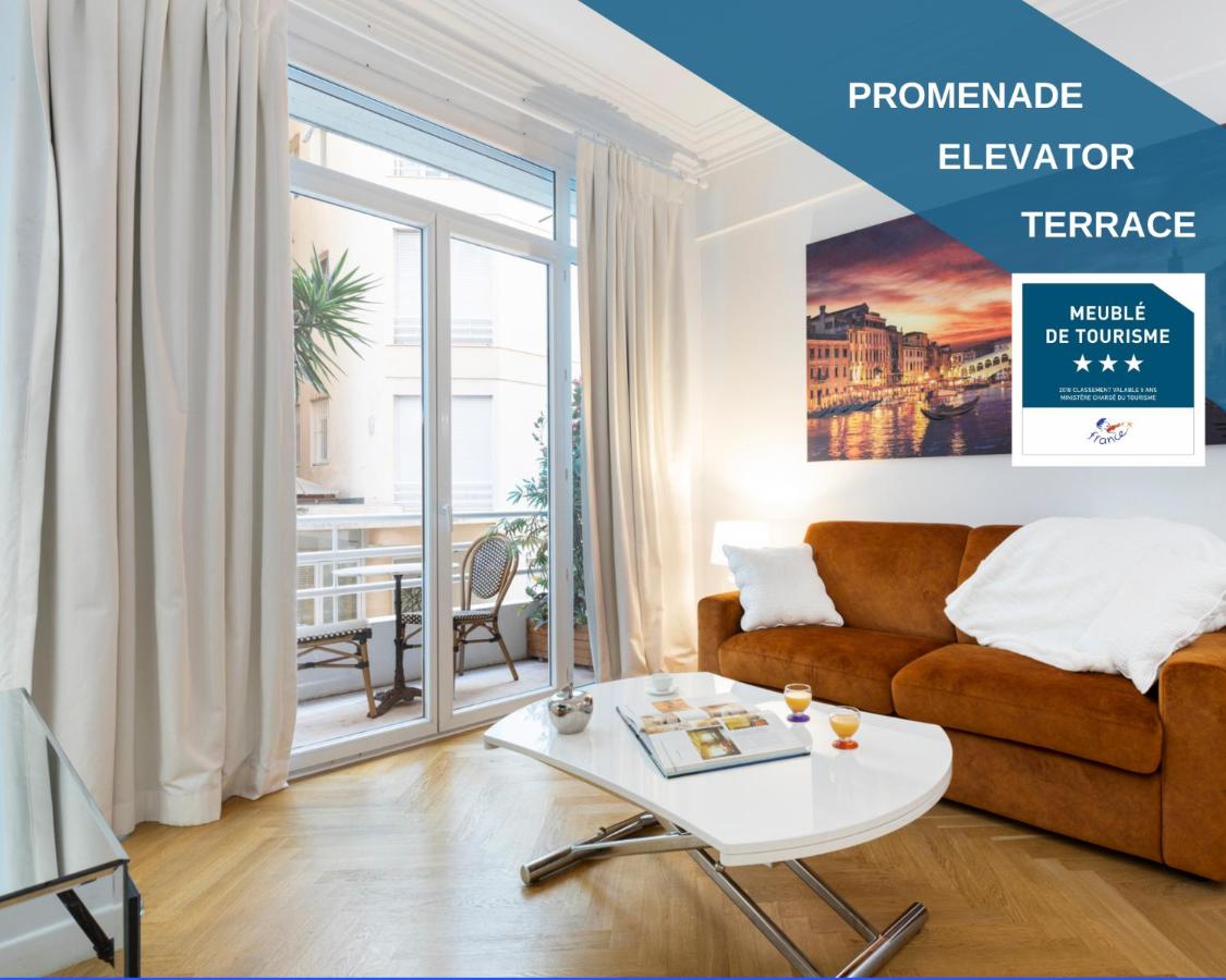 Promenade, 2pièces chic et clim avec terrasse Location éligible au Bail Mobilité Mobility Lease - B&B Nice
