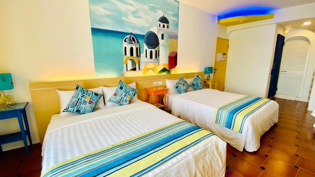 海灘戀情 Beach Love 近沙灘-國旅卡特約商店 陽台房 希臘地中海風格 - B&B Yilin