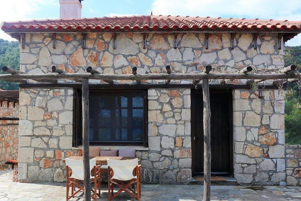 wood & stone dream view house B - B&B Diáporos