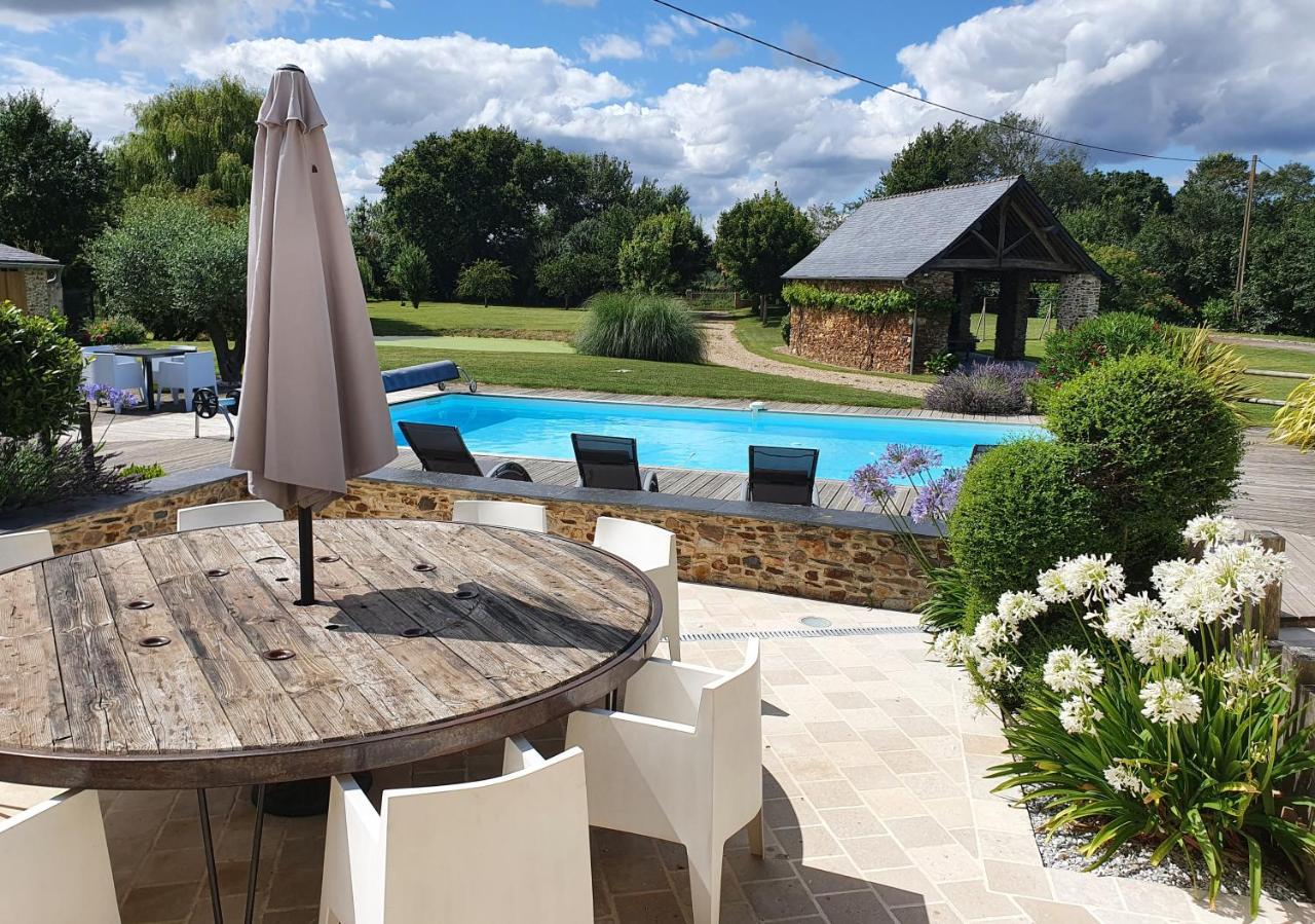 Maison de Campagne de charme avec piscine privée classée 3 étoiles - B&B Champigné