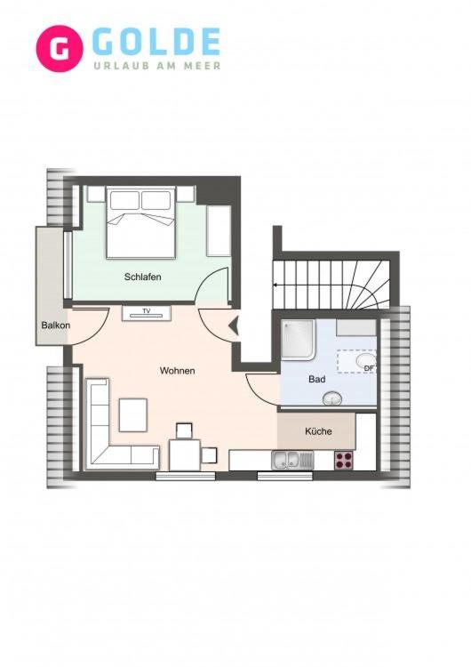 Haus Rückenwind Appartement 2 Rückenwind - Dorf - B&B