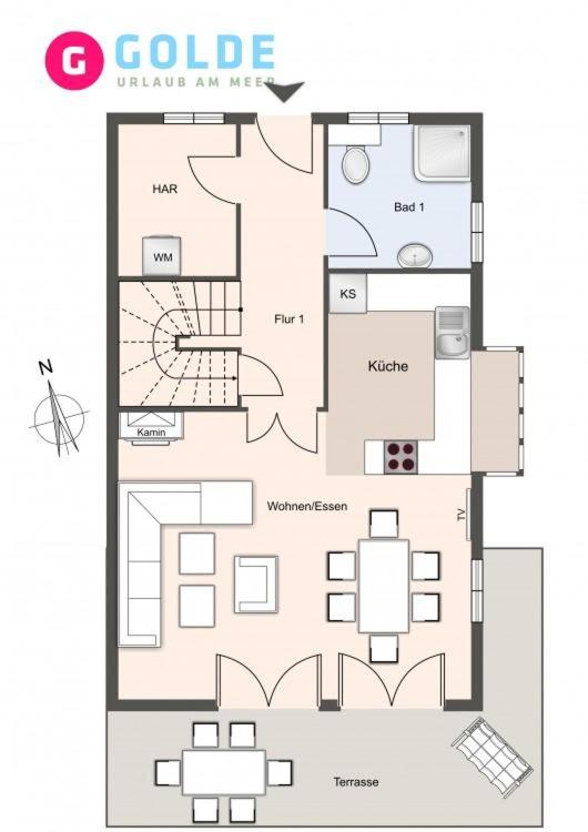 Reetkate & Strohhütte Reetdachhaus Reetkate - B&B Sankt Peter-Ording