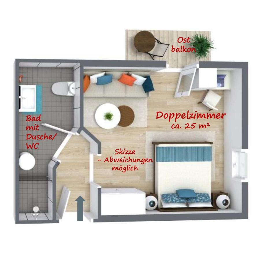 Chambre Triple avec Balcon