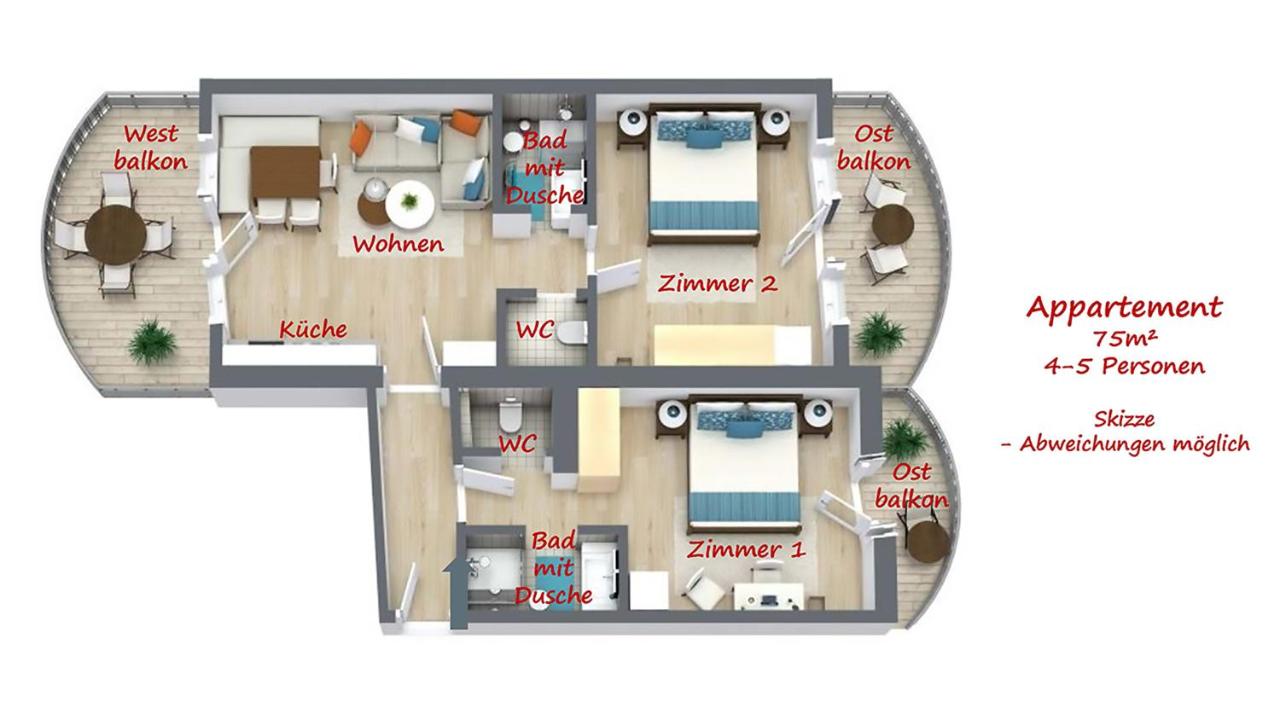 Appartamento con 2 Camere da Letto