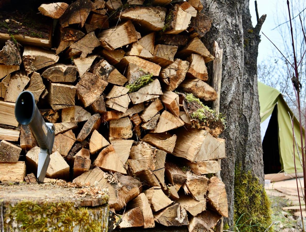 Tente bivouac Option bain chauffée au bois - B&B Idrac-Respaillès