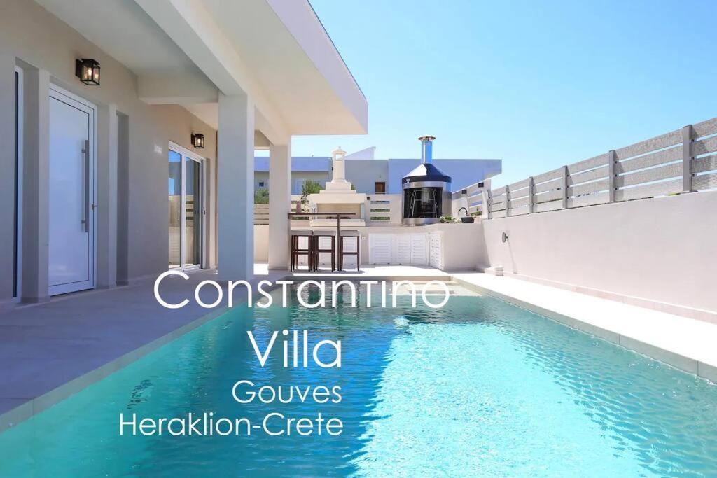 B&B Káto Goúves - Villa Constantino with heated pool - Bed and Breakfast Káto Goúves