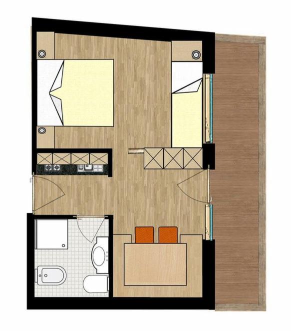 Appartamento con 1 Camera da Letto