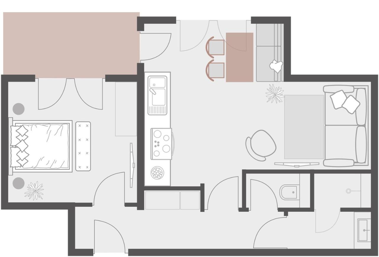 Appartement met 1 Slaapkamer