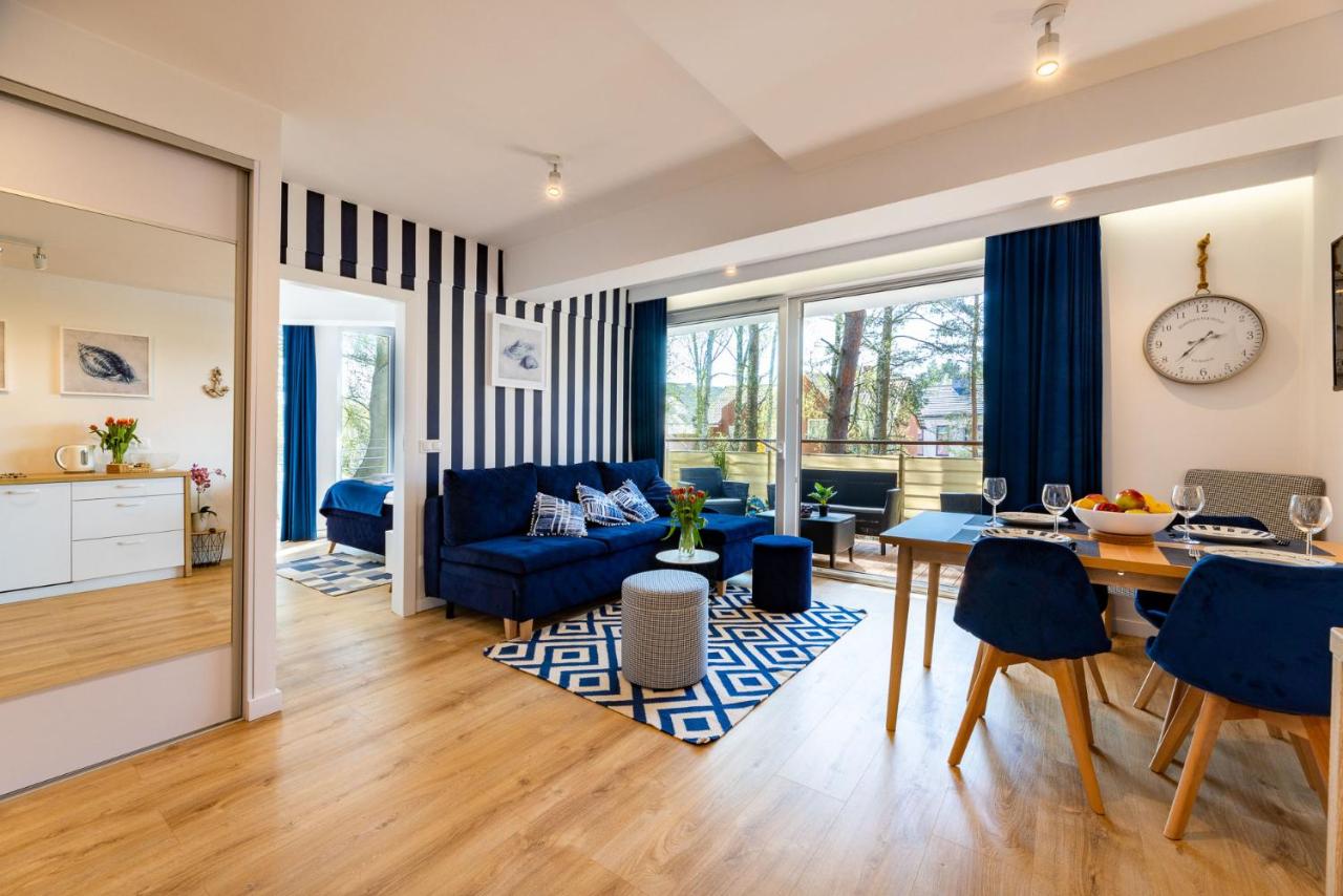 Apartament 21B Niebieskie Apartamenty Poddąbie z basenem krytym, odkrytym, salą zabaw, animacjami