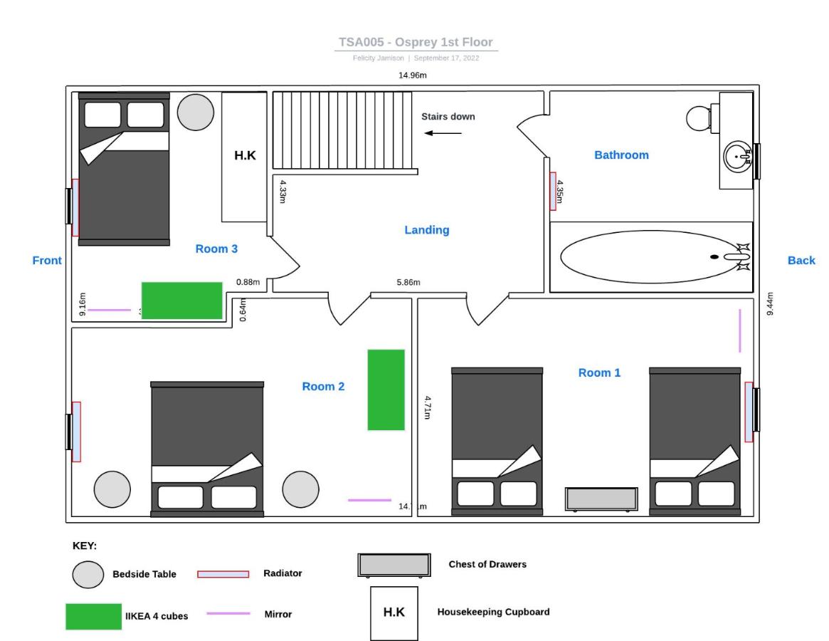 The Osprey - Comfortable 3-Bedroom Stay for Business or Leisure - Chambres d’hôtes Castle Gresley