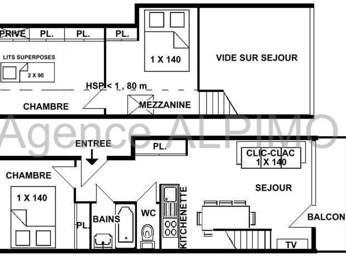 Appartement 3 pièces mezzanine Les Saisies - 8 personnes - Chambres d'hôtes Hauteluce