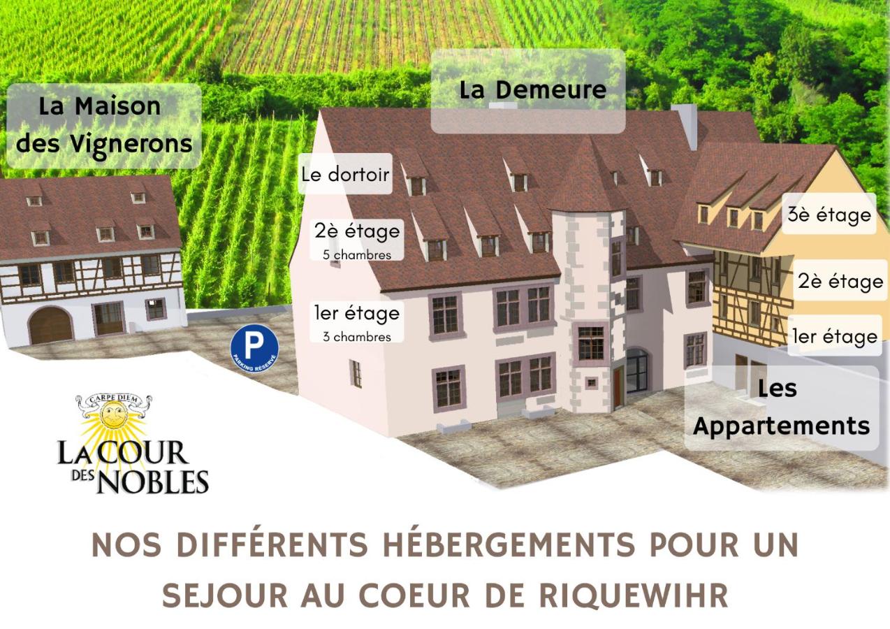 B&B Riquewihr - Domaine La Cour Des Nobles - Demeure, Maison et Appartements au coeur de Riquewihr - Bed and Breakfast Riquewihr