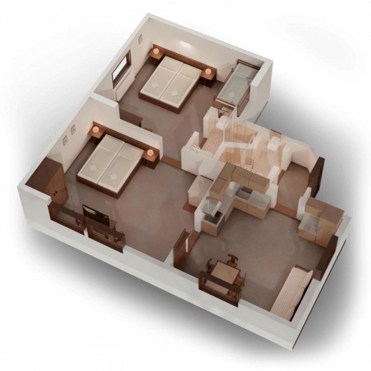 Two-Bedroom Apartment Blueberry