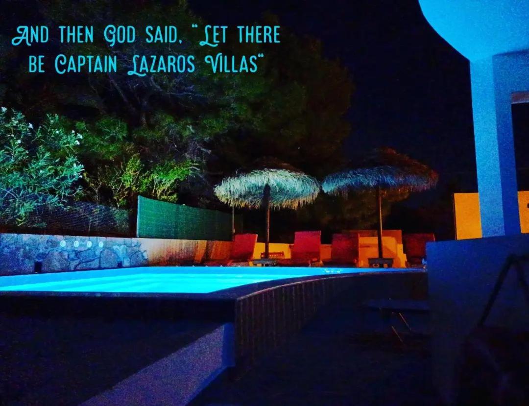 Located by the sea one Beachfront Detach Private Captain Lazaros Pool Villa with loft in 750sqm spacious private plot-Jacuzzi-sunrelax-furnished terace-gazebo-private parking,sleep 3 adults and 2 children, just steps from the Black Beach-Seaview - Ferienwohnung Perissa