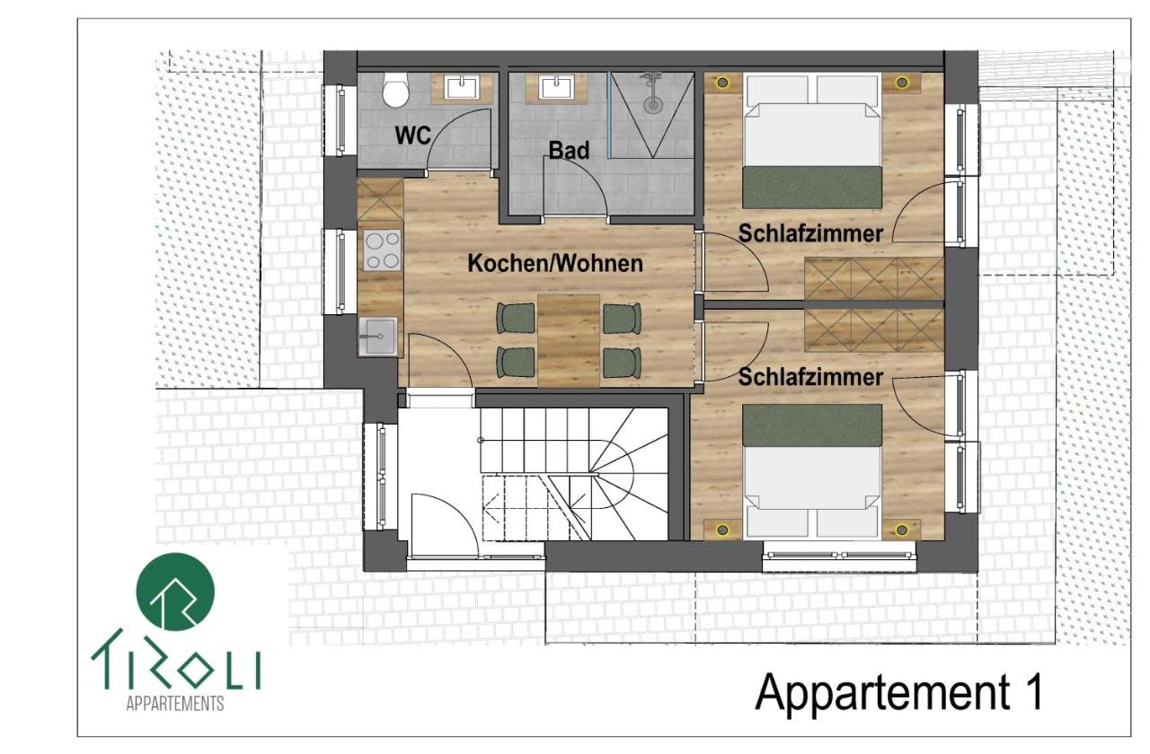 Two-Bedroom Apartment with Shower 