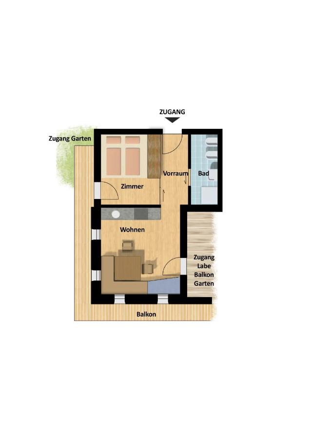 Appartamento con 1 Camera da Letto e Balcone 2