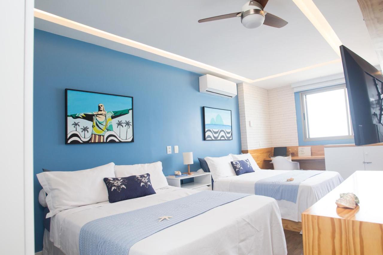 Barra da Tijuca de frente para o mar - 2 suítes até 6 pessoas em camas - Bed and Breakfast Rio de Janeiro