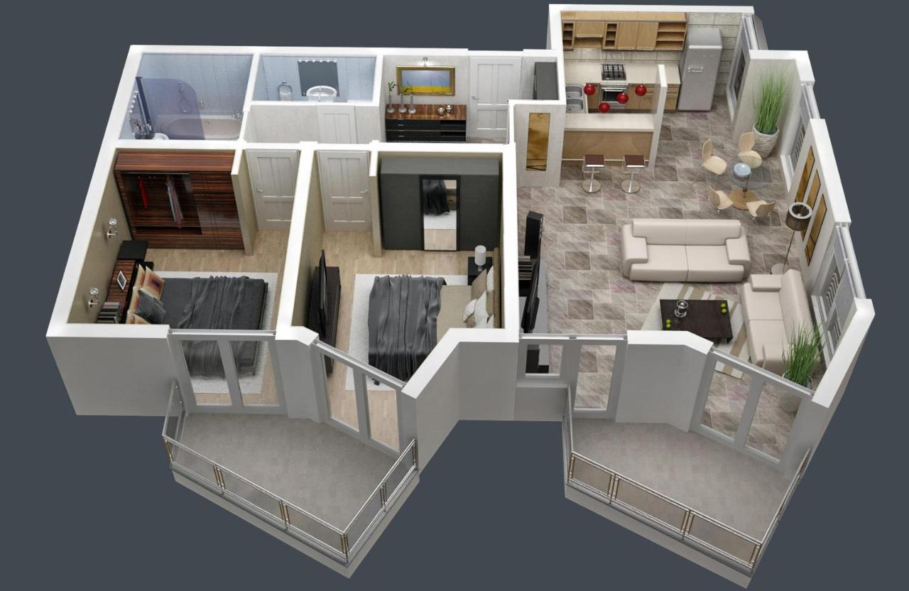 Appartamento con 2 Camere da Letto e 2 Balconi