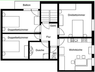 Three-Bedroom Apartment