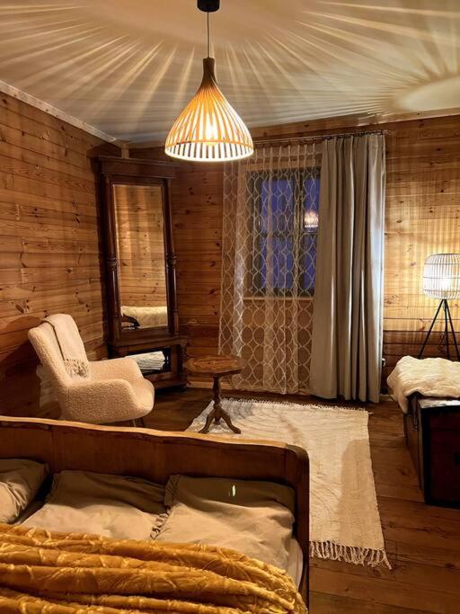 Drewniana chata nad stawem - B&B Krasiczyn