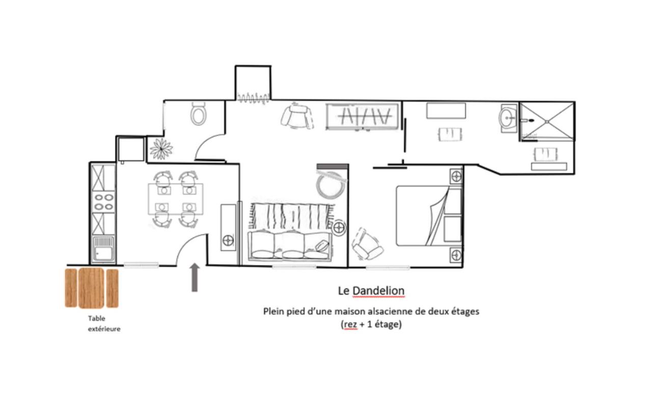 Gîte Le Dandelion - Confort & Charme au coeur de Bergheim - B&B