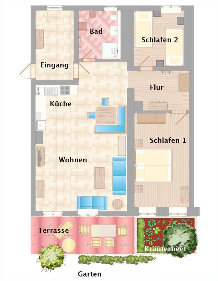 Apartment mit 2 Schlafzimmern und Seeblick