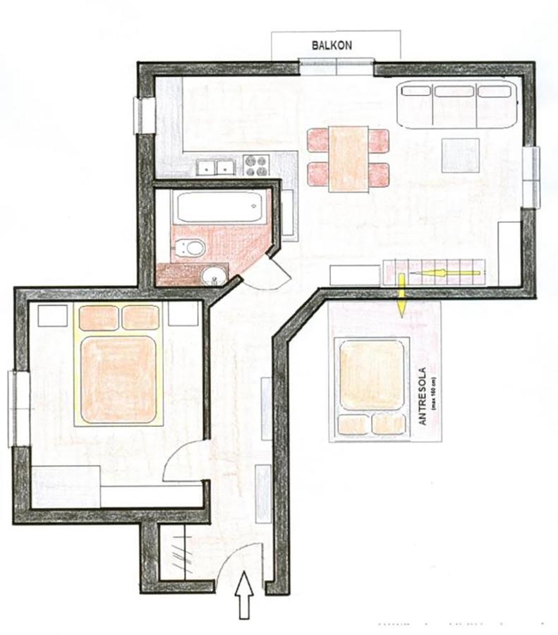 Apartment mit 1 Schlafzimmer