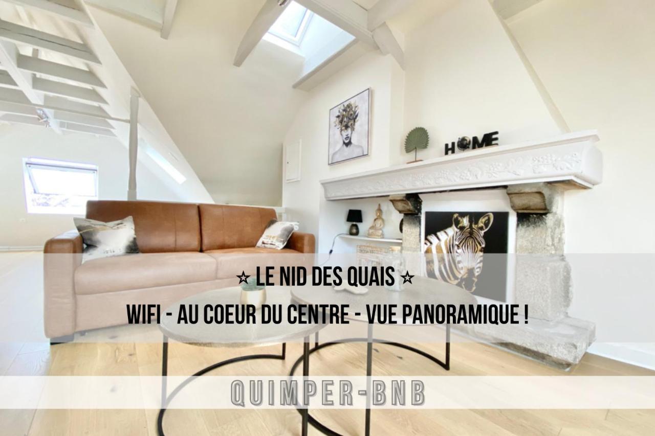 B&B Quimper - LE NID DES QUAIS - Vue Panoramique au cœur de la ville - Wifi - Entrée autonome - Bed and Breakfast Quimper