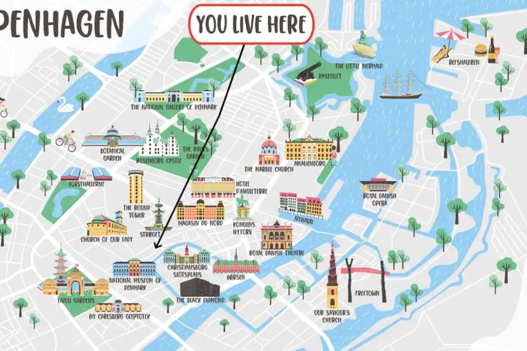 Stylish Apartment in Heart of CPH near Strøget & the Canals - Ferienwohnung