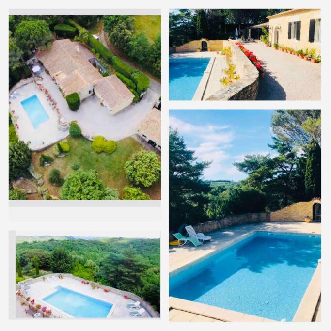 Mas piscine au milieu des vignes avec vue magique - B&B
