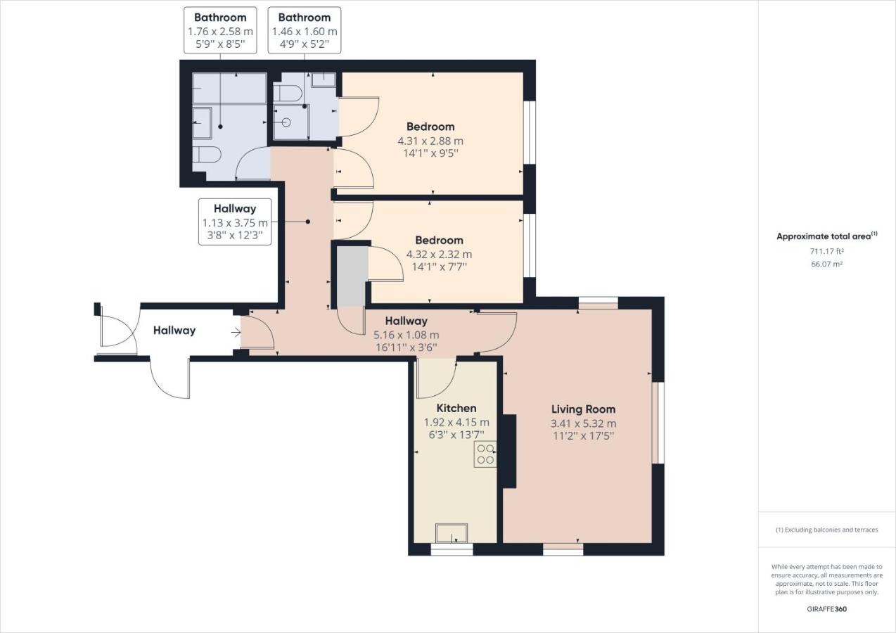 Appartamento con 2 Camere da Letto