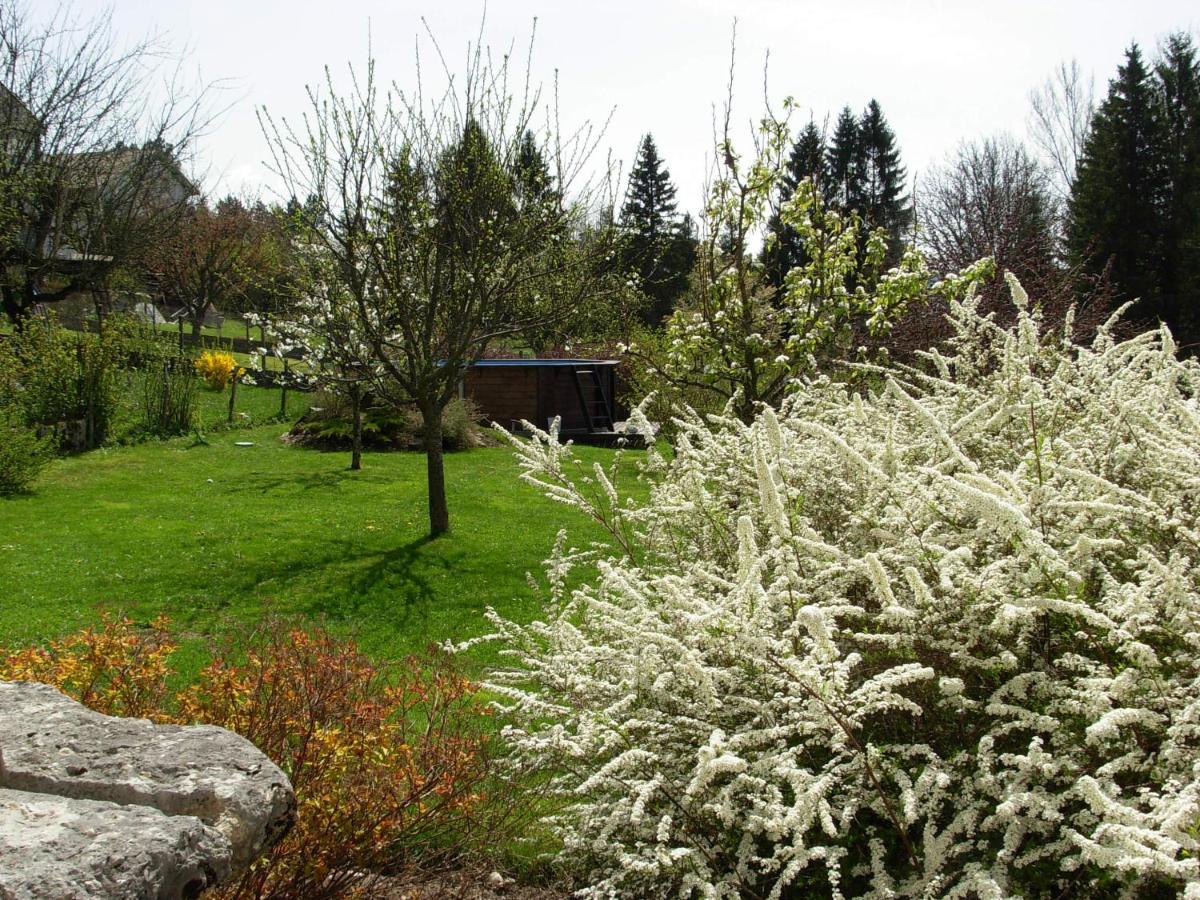 Zimmer mit Queensize-Bett und Gartenblick