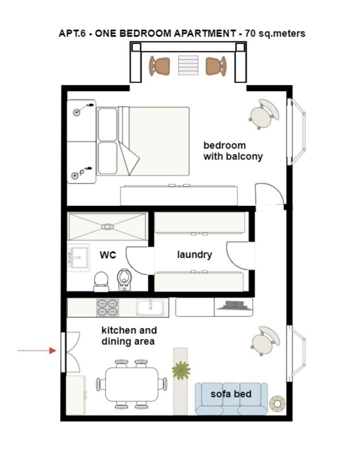 Apartment mit 1 Schlafzimmer