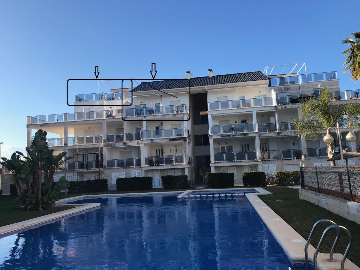 Penthouse Playa Rabdells Oliva with pool and seaview - Chambres d’hôtes