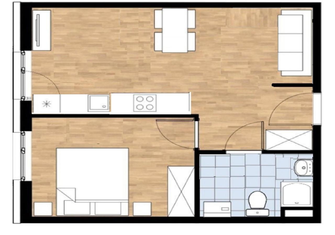 Apartamento de 1 dormitorio