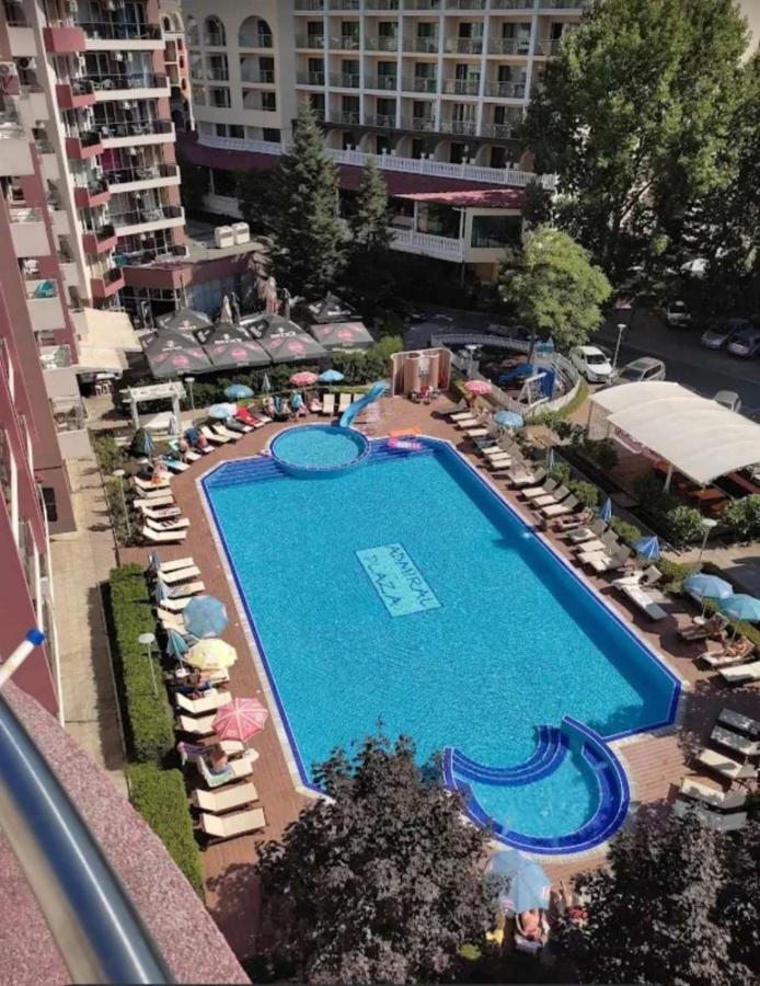 Estudio con vistas a la piscina