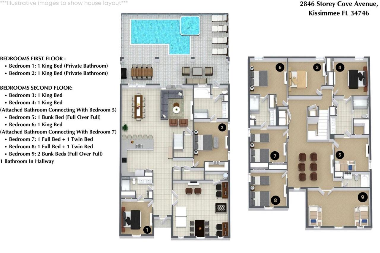 Vakantiehuis met 9 Slaapkamers 