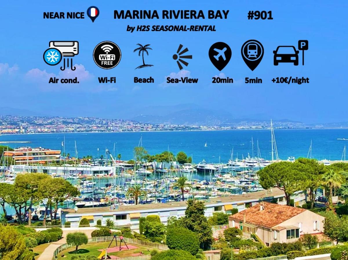 #901 MARINA RIVIERA BAY - Studio vue Mer et Port Panoramique - B&B Villeneuve-Loubet