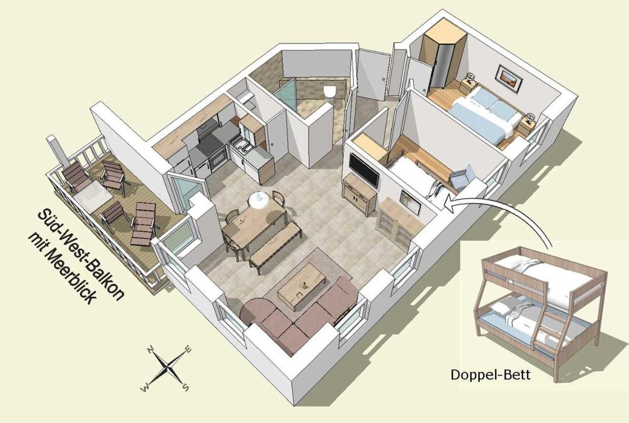 Two-Bedroom Apartment with Balcony