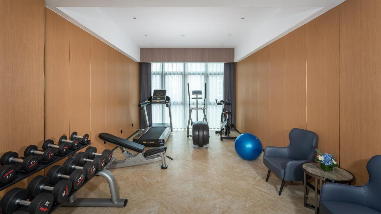 Blue exercise ball sits at dog-friendly Holiday Inn Express Nanning Convention And Exhibit by IHG in Nanning.