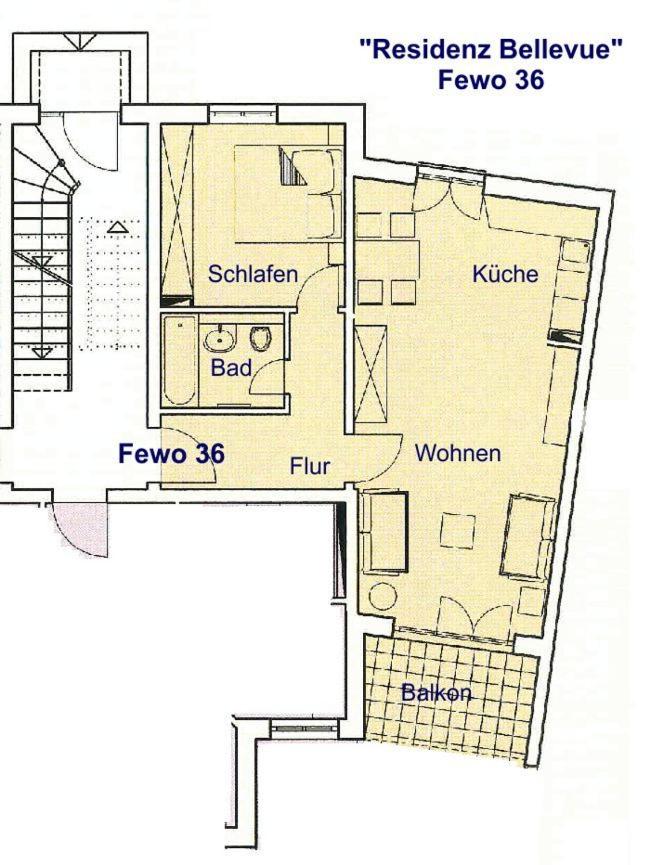 Appartamento con 1 Camera da Letto e Balcone