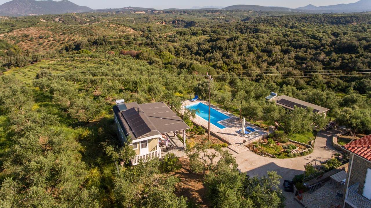 Hakuna Matata Holidays wooden lodge with airco & pool in Greek Olive Grove - Chambres d'hôtes Methóni