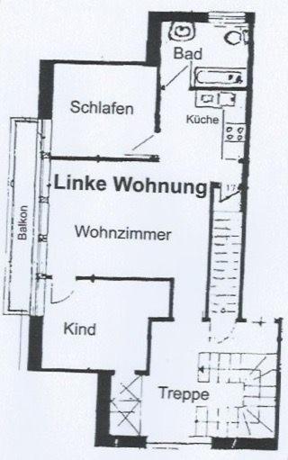 Apartment mit 2 Schlafzimmern und Dusche