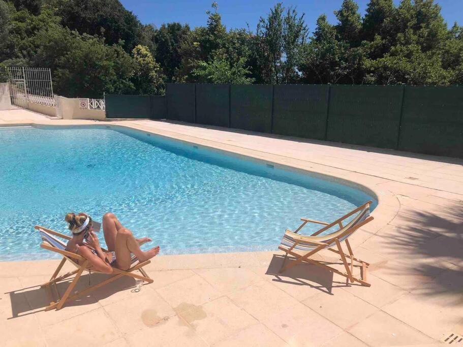 Quiet sea view with pool - Ferienwohnung Cannes