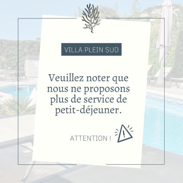 VILLA PLEIN SUD à 900m du centre de Cavalaire sur Mer - chambre climatisée - piscine - spa- Calme et Détente - B&B