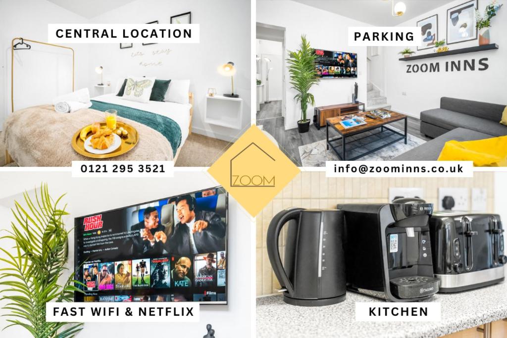 4BR Central Home with Comfort & Fun - Bed and Breakfast Birmingham