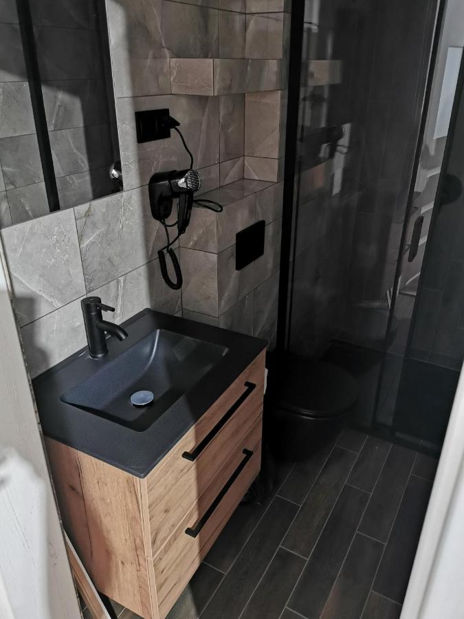 Estudio con cama extragrande y sofá cama