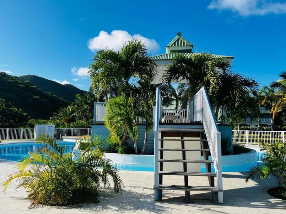 Le Palmier Bleu, cocon tropical, plage & piscine - B&B