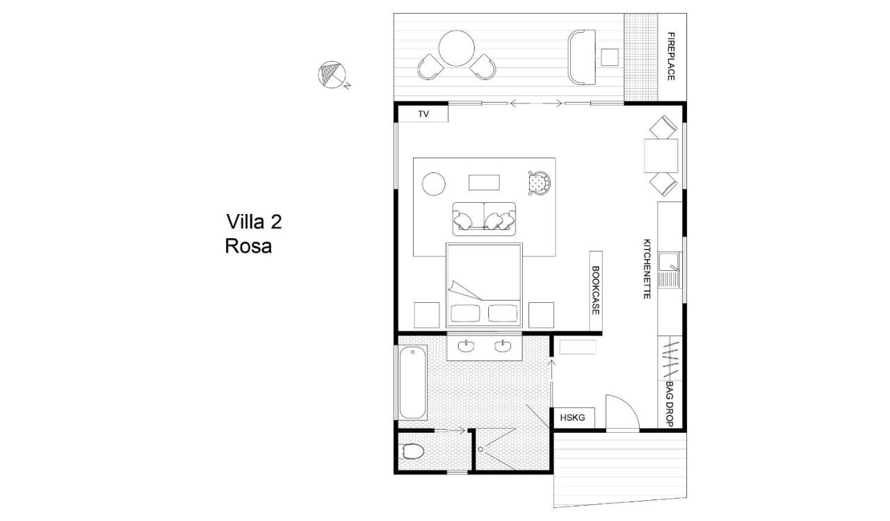 Villa con 1 Camera da Letto