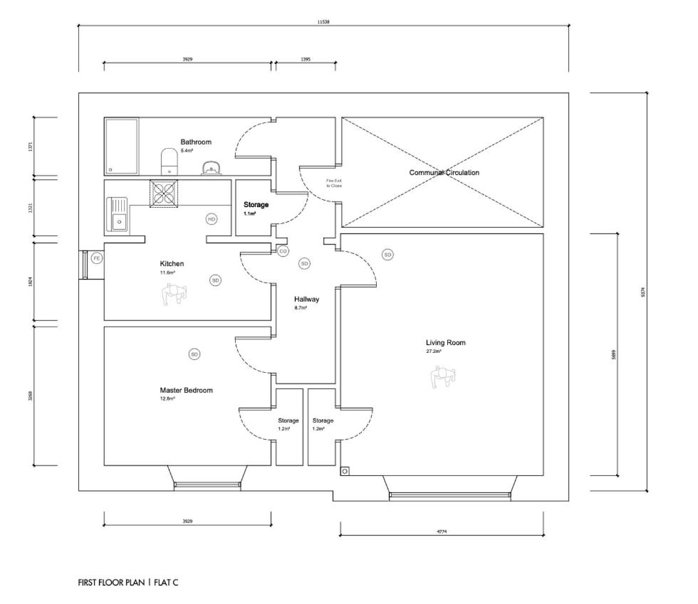 Apartment mit 2 Schlafzimmern